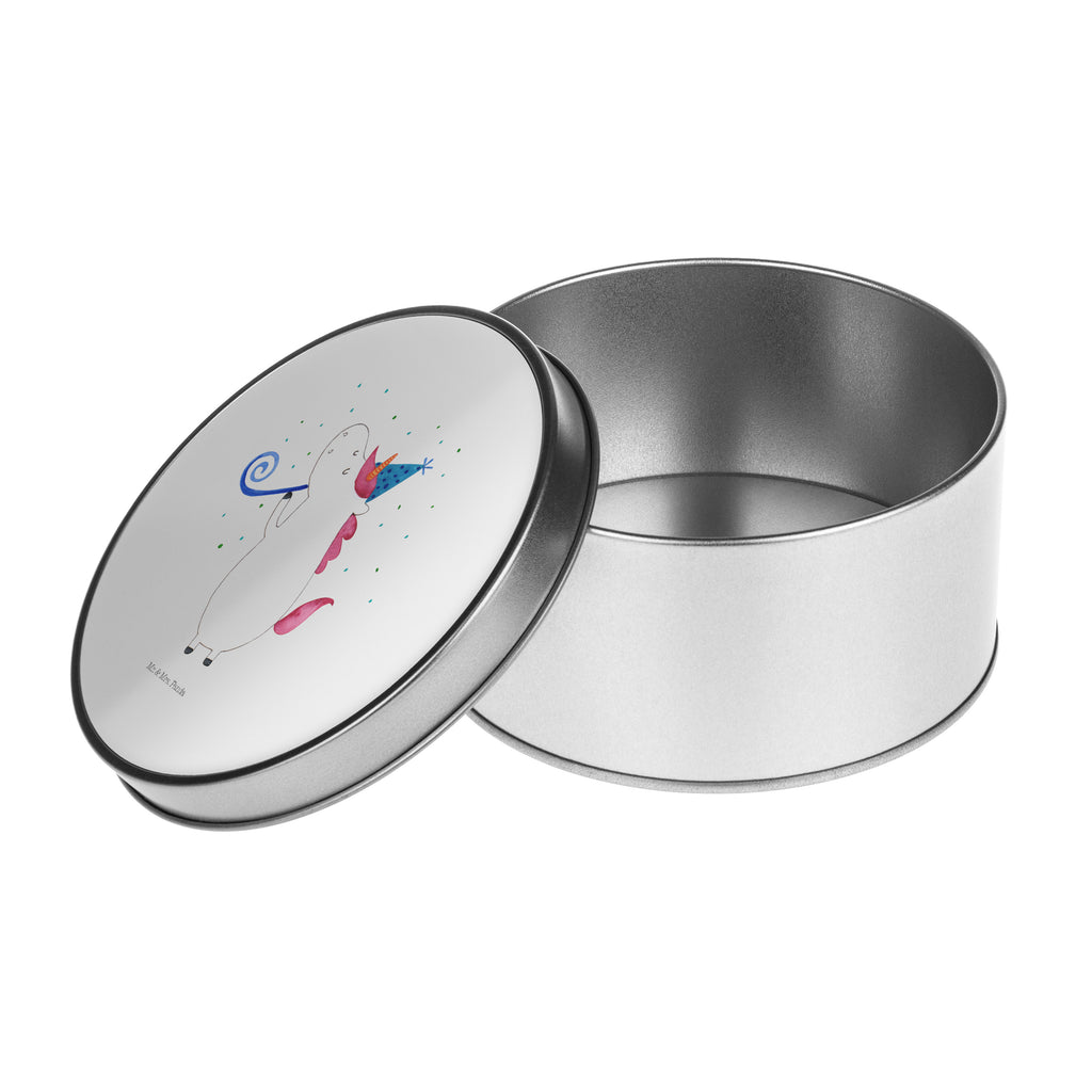 Blechdose rund Einhorn Party Metalldose, Keksdose, Dose, Vorratsdose, Geschenkbox, Einhorn, Einhörner, Einhorn Deko, Pegasus, Unicorn, Glitzer, Konfetti, Party, Geburtstag, Feier, Fest, Alkohol, Disco, Club