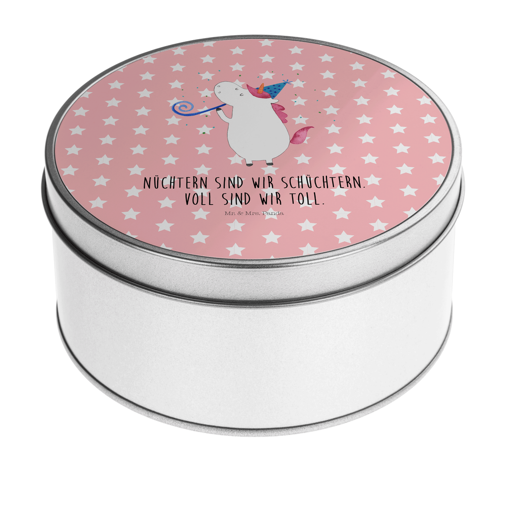 Blechdose rund Einhorn Party Metalldose, Keksdose, Dose, Vorratsdose, Geschenkbox, Einhorn, Einhörner, Einhorn Deko, Pegasus, Unicorn, Glitzer, Konfetti, Party, Geburtstag, Feier, Fest, Alkohol, Disco, Club