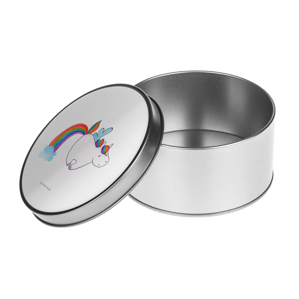 Blechdose rund Einhorn Pegasus Metalldose, Keksdose, Dose, Vorratsdose, Geschenkbox, Einhorn, Einhörner, Einhorn Deko, Pegasus, Unicorn, Regenbogen, Spielen, Realität, Glitzer, Erwachsenwerden