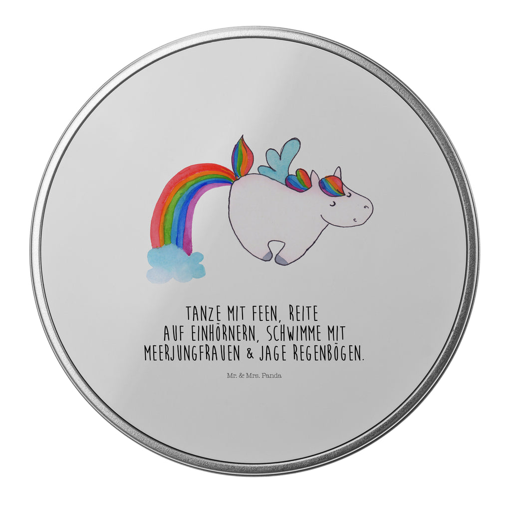 Blechdose rund Einhorn Pegasus Metalldose, Keksdose, Dose, Vorratsdose, Geschenkbox, Einhorn, Einhörner, Einhorn Deko, Pegasus, Unicorn, Regenbogen, Spielen, Realität, Glitzer, Erwachsenwerden
