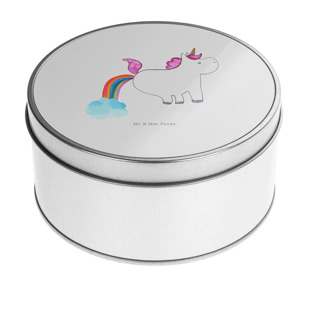 Blechdose rund Einhorn Pupsend Metalldose, Keksdose, Dose, Vorratsdose, Geschenkbox, Einhorn, Einhörner, Einhorn Deko, Pegasus, Unicorn, Pups, Regenbogen, Glitzer, Einhornpower, Erwachsenwerden, Spaß, lustig, Freundin