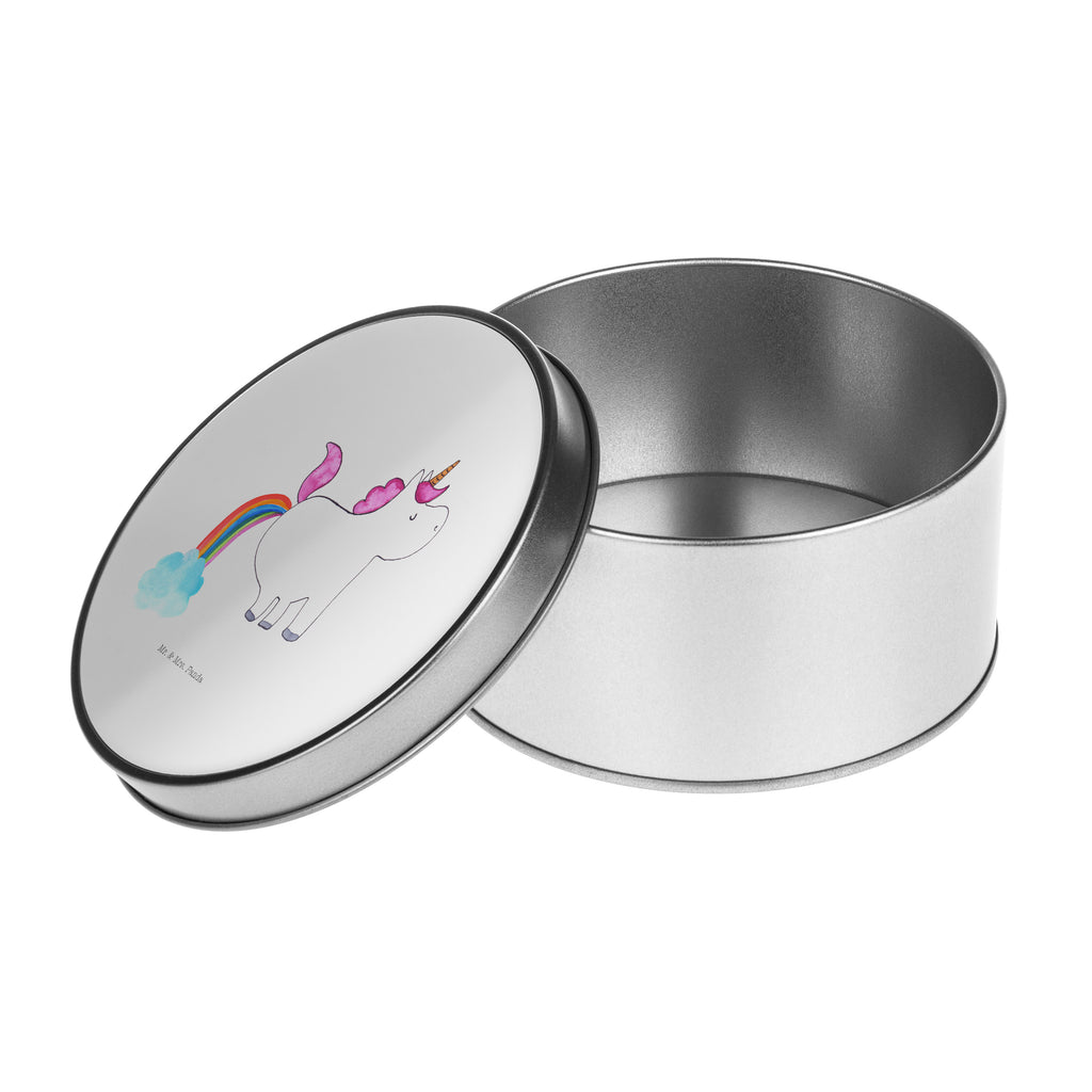 Blechdose rund Einhorn Pupsend Metalldose, Keksdose, Dose, Vorratsdose, Geschenkbox, Einhorn, Einhörner, Einhorn Deko, Pegasus, Unicorn, Pups, Regenbogen, Glitzer, Einhornpower, Erwachsenwerden, Spaß, lustig, Freundin