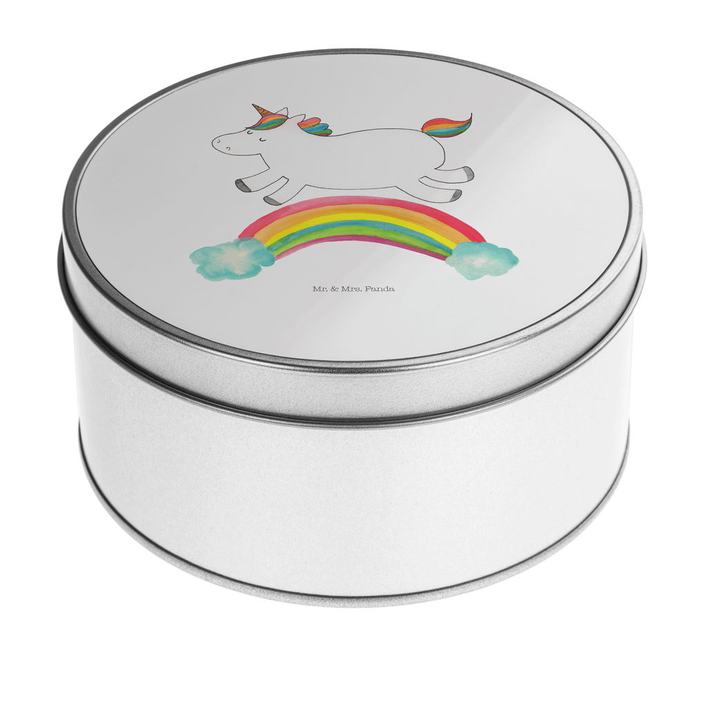 Blechdose rund Einhorn Regenbogen Metalldose, Keksdose, Dose, Vorratsdose, Geschenkbox, Einhorn, Einhörner, Einhorn Deko, Pegasus, Unicorn, Regenbogen, Glitzer, Einhornpower, Erwachsenwerden, Einhornautobahn