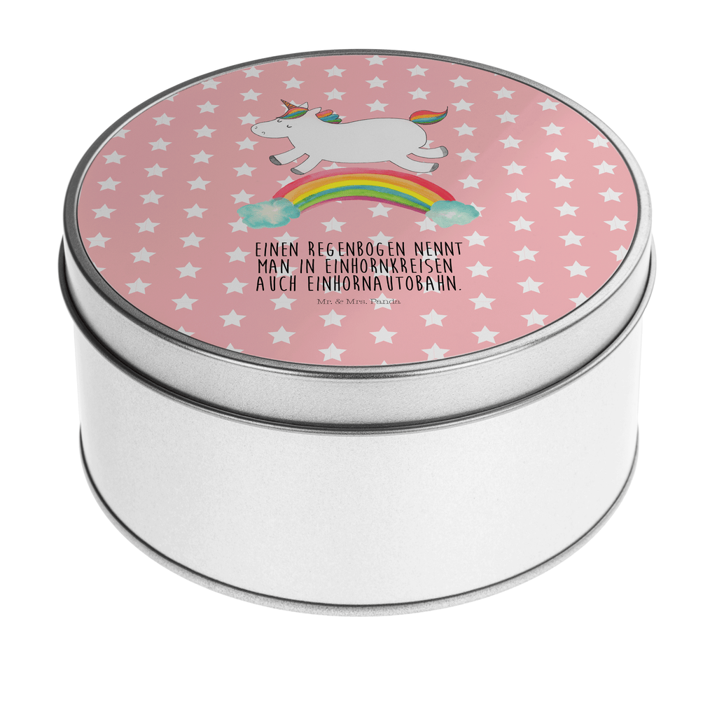 Blechdose rund Einhorn Regenbogen Metalldose, Keksdose, Dose, Vorratsdose, Geschenkbox, Einhorn, Einhörner, Einhorn Deko, Pegasus, Unicorn, Regenbogen, Glitzer, Einhornpower, Erwachsenwerden, Einhornautobahn