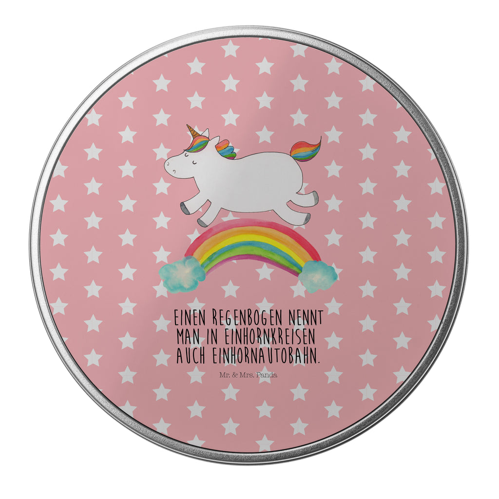 Blechdose rund Einhorn Regenbogen Metalldose, Keksdose, Dose, Vorratsdose, Geschenkbox, Einhorn, Einhörner, Einhorn Deko, Pegasus, Unicorn, Regenbogen, Glitzer, Einhornpower, Erwachsenwerden, Einhornautobahn