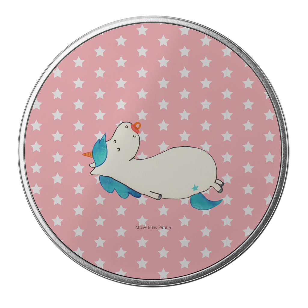 Blechdose rund Einhorn Schnullie Metalldose, Keksdose, Dose, Vorratsdose, Geschenkbox, Einhorn, Einhörner, Einhorn Deko, Pegasus, Unicorn, Baby, Kleinkind, Geburt, Geburtstag, Säugling, Schnuller, Geschenk Geburt, Mutter, Mama