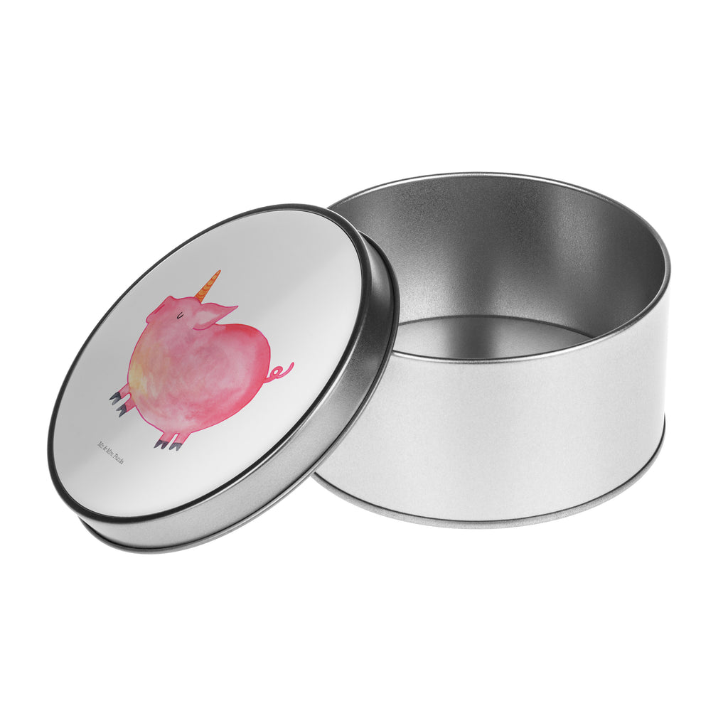 Blechdose rund Einhorn Schweinhorn Metalldose, Keksdose, Dose, Vorratsdose, Geschenkbox, Einhorn, Einhörner, Einhorn Deko, Pegasus, Unicorn, Party, Spaß, Schwein, Schweinhorn, Bauer, witzig. lustig, Spruch, geschenk, Pig, Piggy, funny, english, englisch