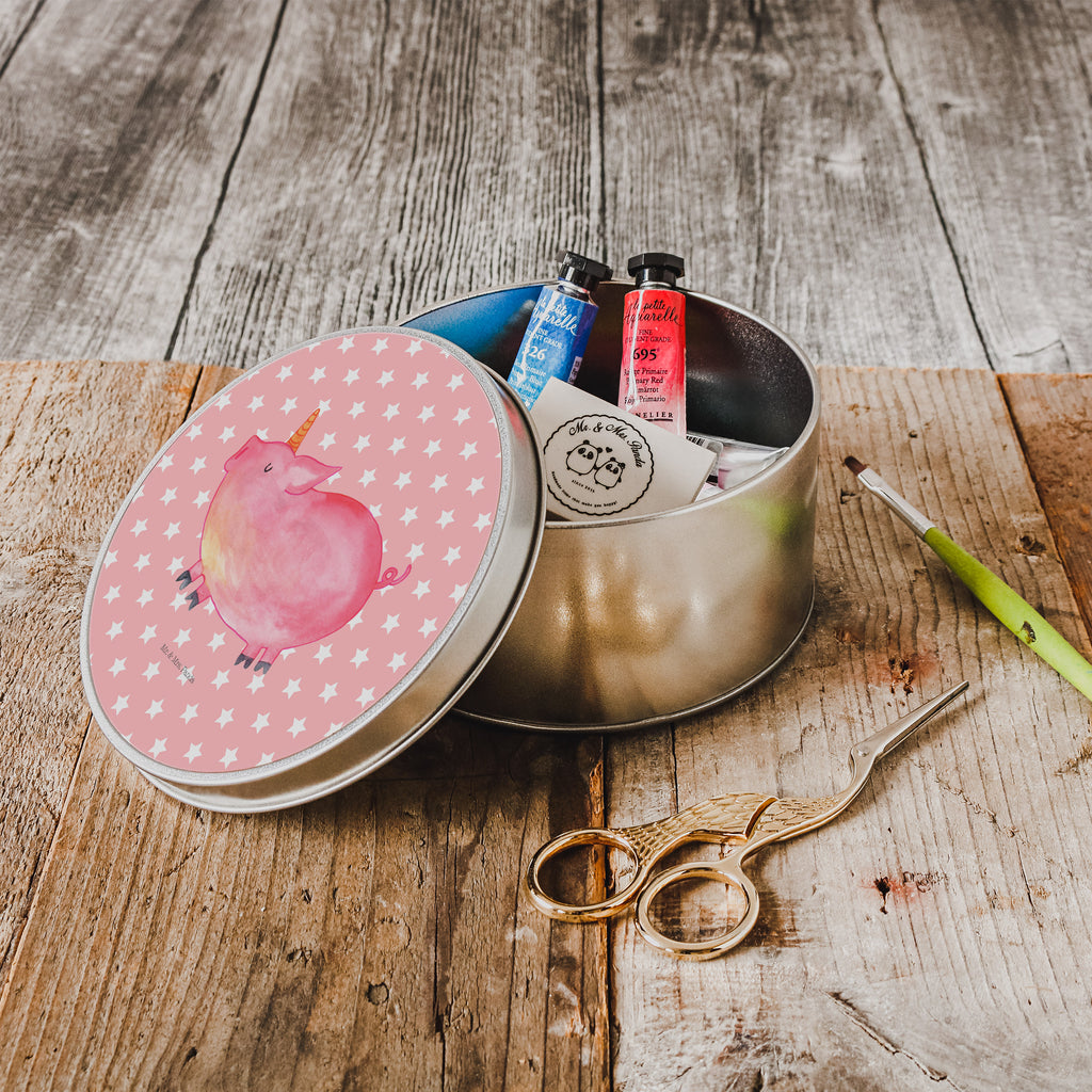 Blechdose rund Einhorn Schweinhorn Metalldose, Keksdose, Dose, Vorratsdose, Geschenkbox, Einhorn, Einhörner, Einhorn Deko, Pegasus, Unicorn, Party, Spaß, Schwein, Schweinhorn, Bauer, witzig. lustig, Spruch, geschenk, Pig, Piggy, funny, english, englisch