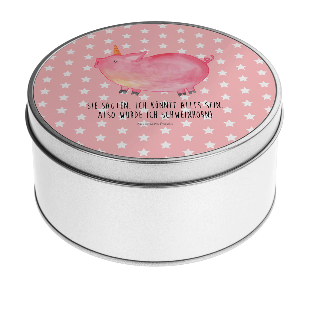 Blechdose rund Einhorn Schweinhorn Metalldose, Keksdose, Dose, Vorratsdose, Geschenkbox, Einhorn, Einhörner, Einhorn Deko, Pegasus, Unicorn, Party, Spaß, Schwein, Schweinhorn, Bauer, witzig. lustig, Spruch, geschenk, Pig, Piggy, funny, english, englisch