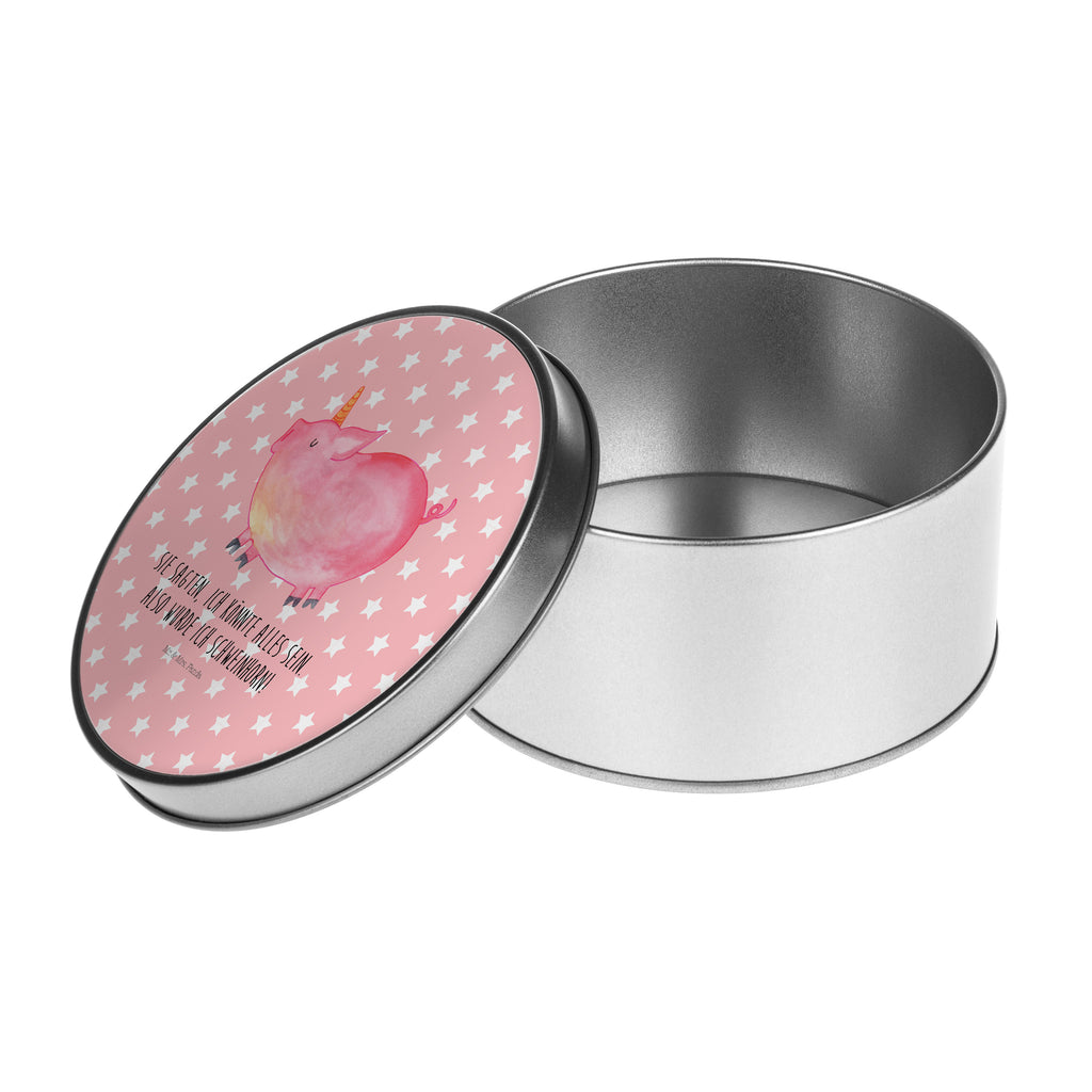 Blechdose rund Einhorn Schweinhorn Metalldose, Keksdose, Dose, Vorratsdose, Geschenkbox, Einhorn, Einhörner, Einhorn Deko, Pegasus, Unicorn, Party, Spaß, Schwein, Schweinhorn, Bauer, witzig. lustig, Spruch, geschenk, Pig, Piggy, funny, english, englisch