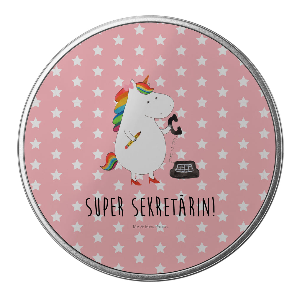 Blechdose rund Einhorn Sekretärin Metalldose, Keksdose, Dose, Vorratsdose, Geschenkbox, Einhorn, Einhörner, Einhorn Deko, Pegasus, Unicorn, Sekretärin, Büro, Rechtsanwältin, Rechtsanwaltsgehilfin, Steuerbüro, Steuerkanzlei, Bürokraft, Bürohilfe