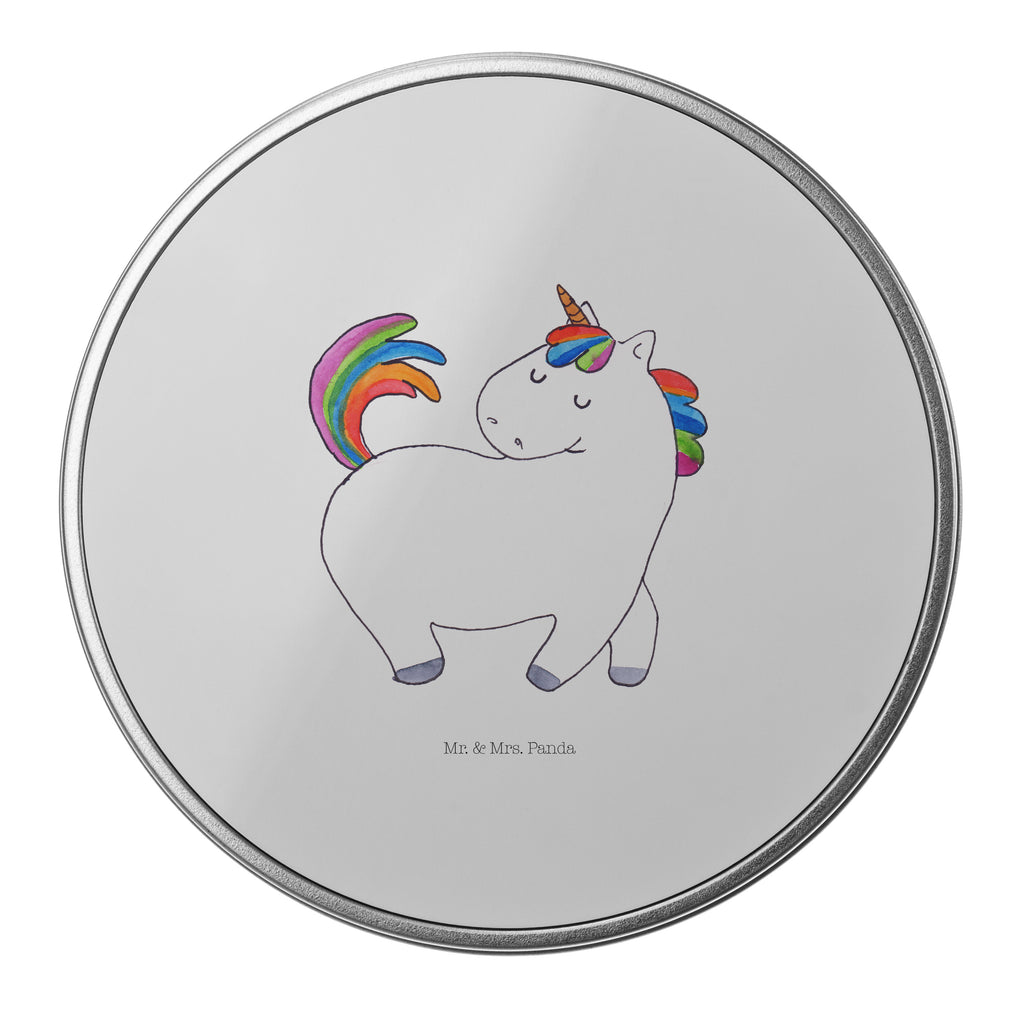 Blechdose rund Einhorn stolzierend Metalldose, Keksdose, Dose, Vorratsdose, Geschenkbox, Einhorn, Einhörner, Einhorn Deko, Pegasus, Unicorn, stolz, anders, bunt, Pferd, Reiter, Reiten, Freundin, Geschenk