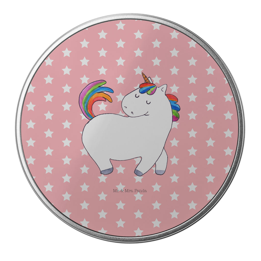 Blechdose rund Einhorn stolzierend Metalldose, Keksdose, Dose, Vorratsdose, Geschenkbox, Einhorn, Einhörner, Einhorn Deko, Pegasus, Unicorn, stolz, anders, bunt, Pferd, Reiter, Reiten, Freundin, Geschenk