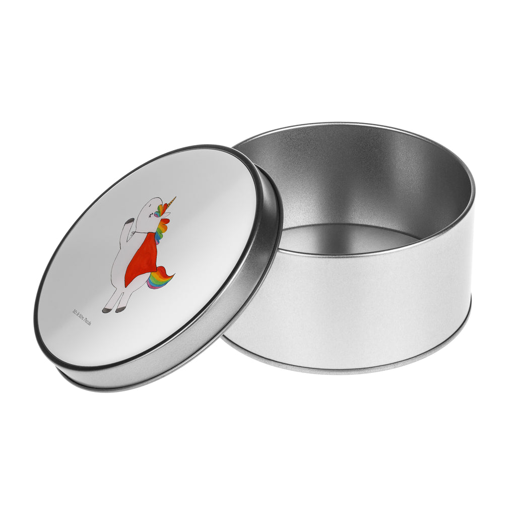 Blechdose rund Einhorn Super Metalldose, Keksdose, Dose, Vorratsdose, Geschenkbox, Einhorn, Einhörner, Einhorn Deko, Pegasus, Unicorn, Traummann, Superheld, Held, Freundin, Geschenk, Girl, Mädchen
