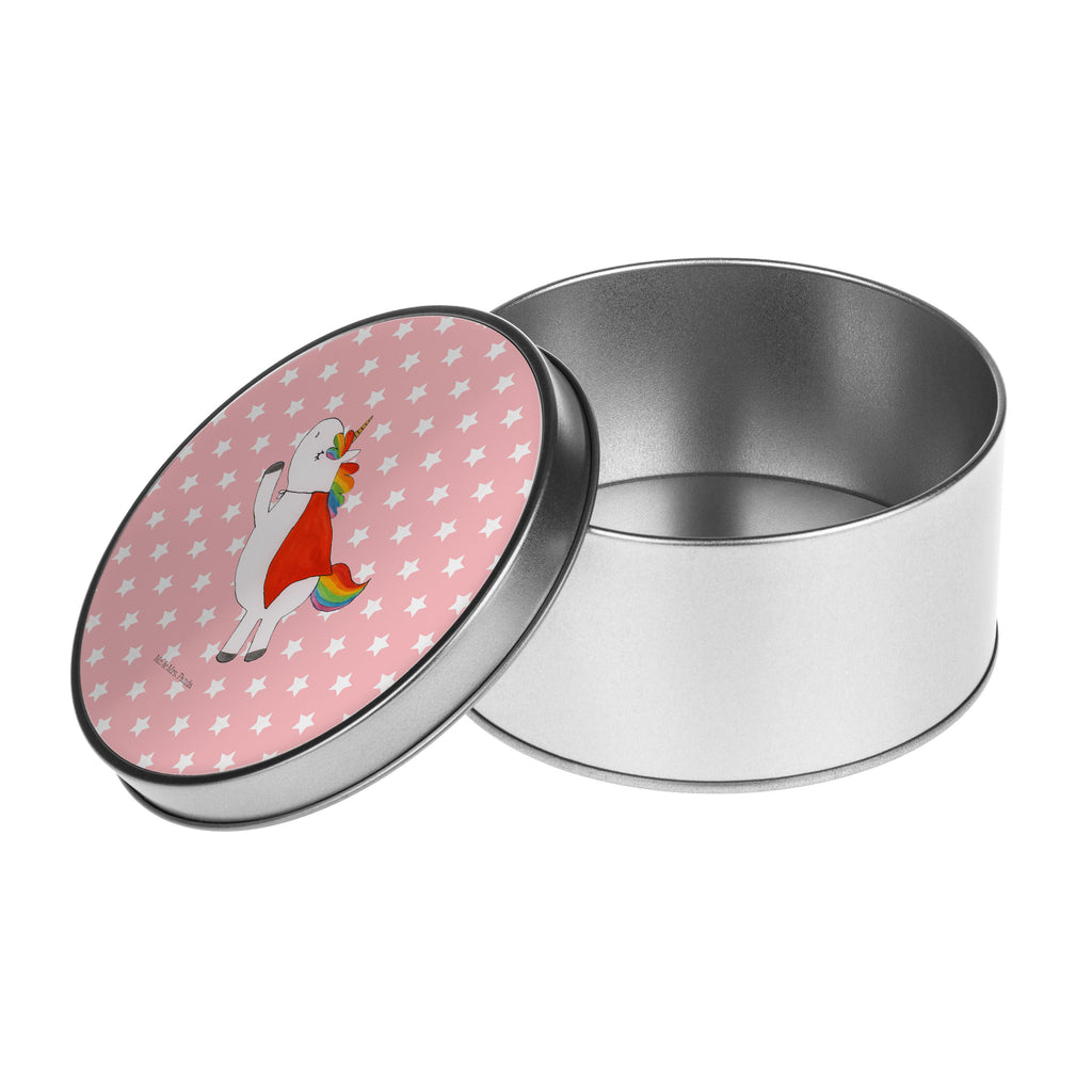 Blechdose rund Einhorn Super Metalldose, Keksdose, Dose, Vorratsdose, Geschenkbox, Einhorn, Einhörner, Einhorn Deko, Pegasus, Unicorn, Traummann, Superheld, Held, Freundin, Geschenk, Girl, Mädchen