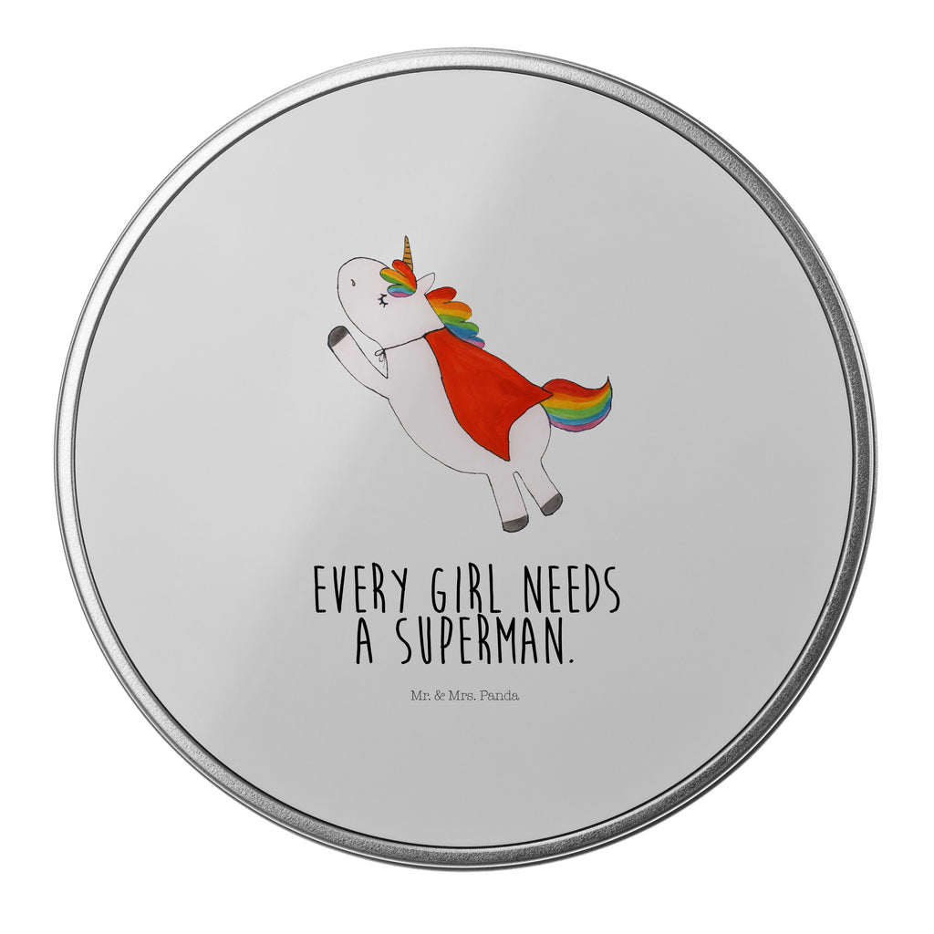 Blechdose rund Einhorn Super Metalldose, Keksdose, Dose, Vorratsdose, Geschenkbox, Einhorn, Einhörner, Einhorn Deko, Pegasus, Unicorn, Traummann, Superheld, Held, Freundin, Geschenk, Girl, Mädchen