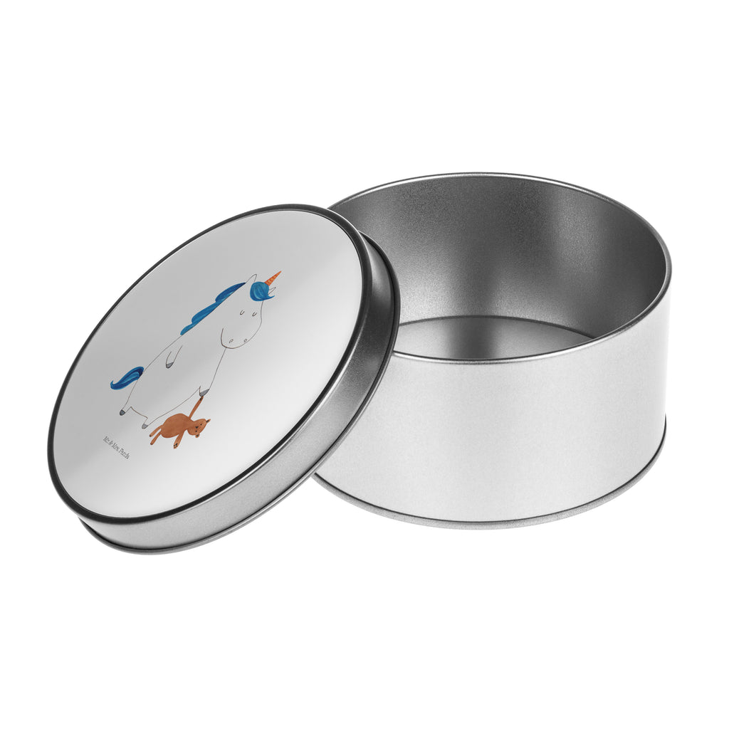 Blechdose rund Einhorn Teddy Metalldose, Keksdose, Dose, Vorratsdose, Geschenkbox, Einhorn, Einhörner, Einhorn Deko, Pegasus, Unicorn, schlafen, gute Nacht, Single, Bett, Träumen, Freundin, Singleleben