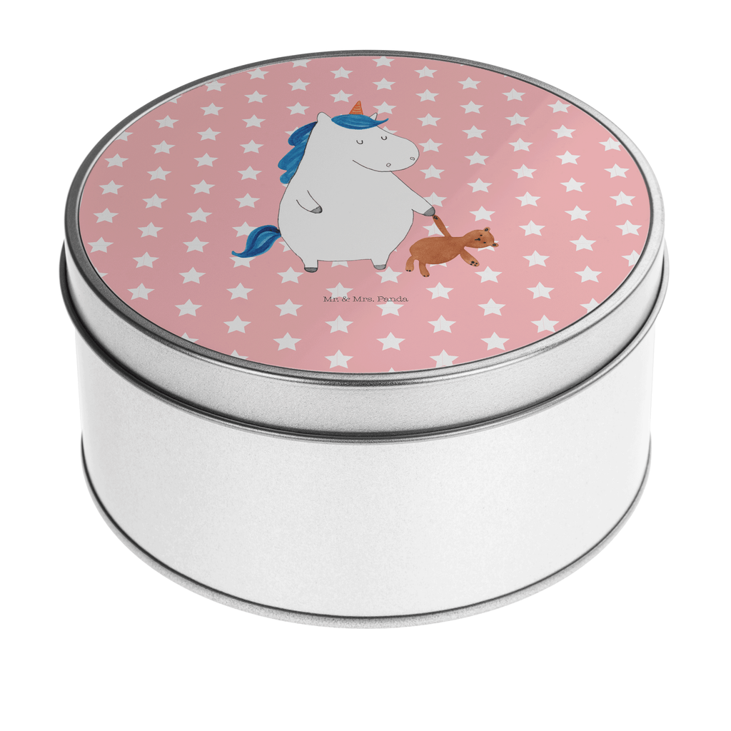Blechdose rund Einhorn Teddy Metalldose, Keksdose, Dose, Vorratsdose, Geschenkbox, Einhorn, Einhörner, Einhorn Deko, Pegasus, Unicorn, schlafen, gute Nacht, Single, Bett, Träumen, Freundin, Singleleben