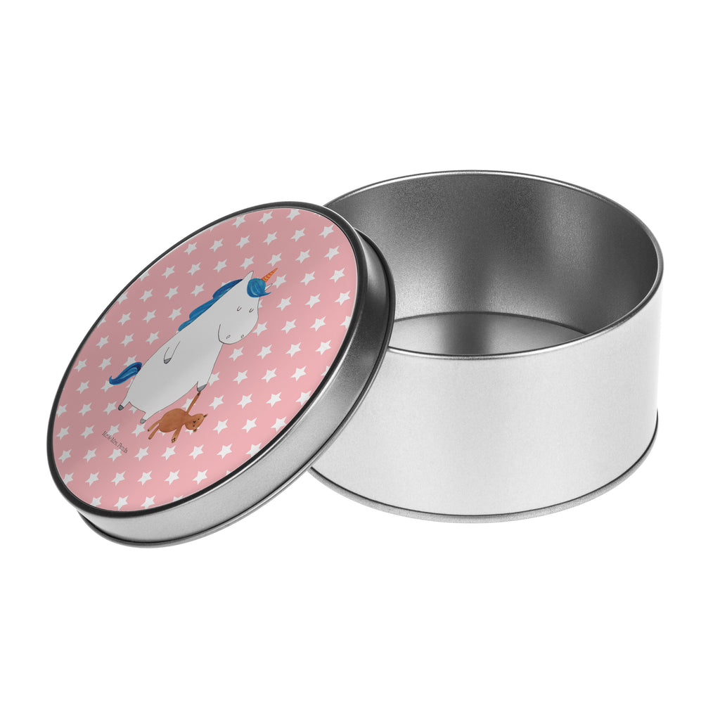 Blechdose rund Einhorn Teddy Metalldose, Keksdose, Dose, Vorratsdose, Geschenkbox, Einhorn, Einhörner, Einhorn Deko, Pegasus, Unicorn, schlafen, gute Nacht, Single, Bett, Träumen, Freundin, Singleleben