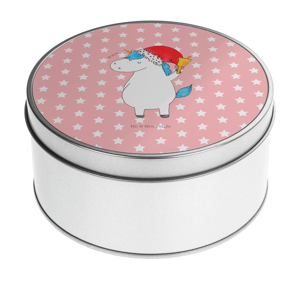 Blechdose rund Einhorn Weihnachtsmann Metalldose, Keksdose, Dose, Vorratsdose, Geschenkbox, Einhorn, Einhörner, Einhorn Deko, Pegasus, Unicorn, Gin, Schokolade, Schoki, Weihnachten, Weihnachtsmann, Nikolaus, Wunschzettel, Wunschliste, Feenstaub
