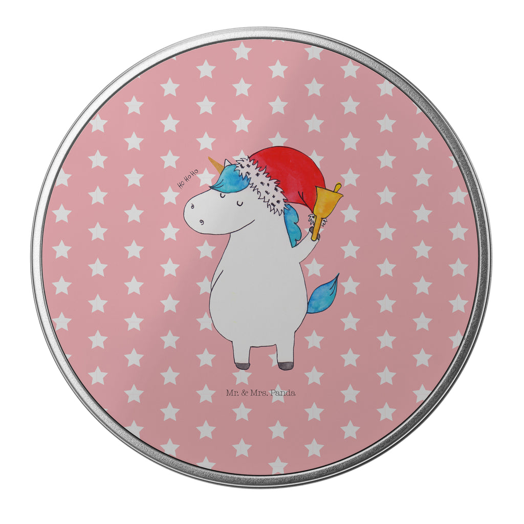 Blechdose rund Einhorn Weihnachtsmann Metalldose, Keksdose, Dose, Vorratsdose, Geschenkbox, Einhorn, Einhörner, Einhorn Deko, Pegasus, Unicorn, Gin, Schokolade, Schoki, Weihnachten, Weihnachtsmann, Nikolaus, Wunschzettel, Wunschliste, Feenstaub