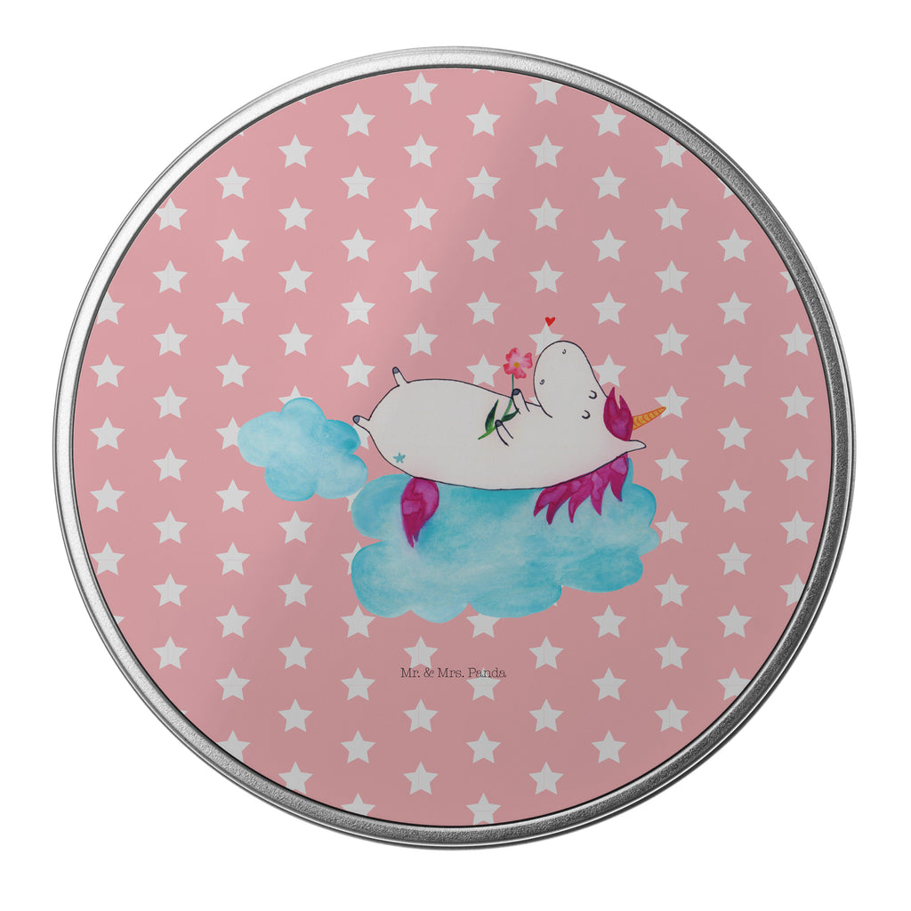 Blechdose rund Einhorn verliebt auf Wolke Metalldose, Keksdose, Dose, Vorratsdose, Geschenkbox, Einhorn, Einhörner, Einhorn Deko, Pegasus, Unicorn, verliebt, Liebe, Liebesbeweis, Freundin, Wolke