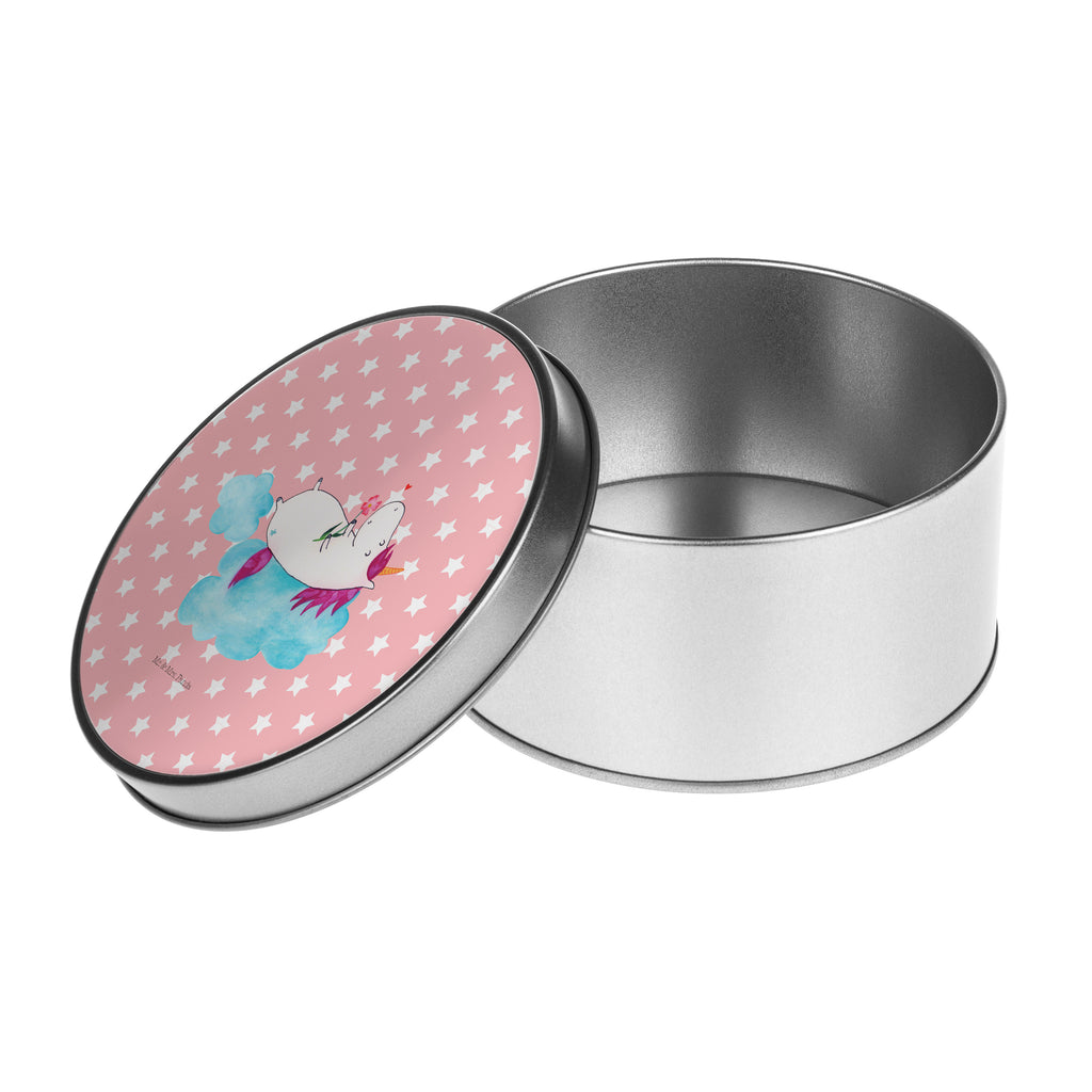 Blechdose rund Einhorn verliebt auf Wolke Metalldose, Keksdose, Dose, Vorratsdose, Geschenkbox, Einhorn, Einhörner, Einhorn Deko, Pegasus, Unicorn, verliebt, Liebe, Liebesbeweis, Freundin, Wolke