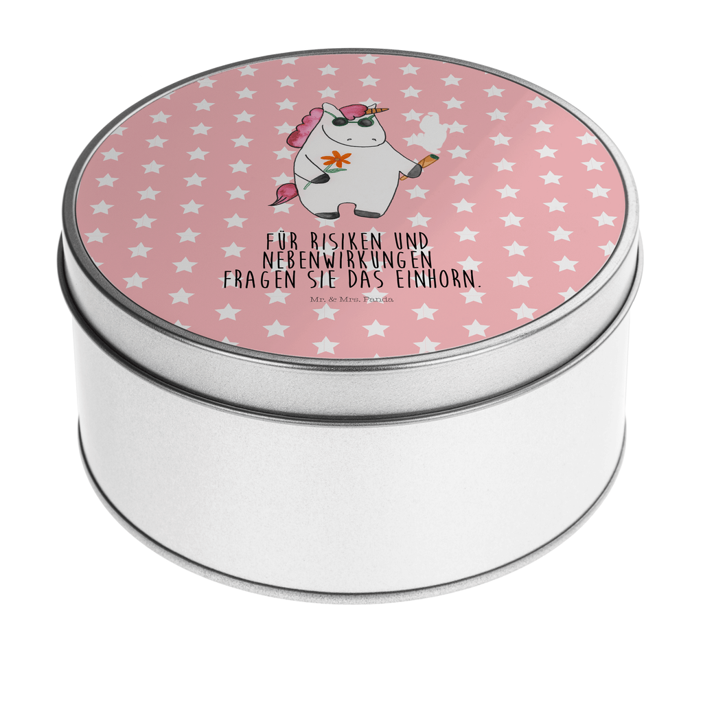 Blechdose rund Einhorn Woodstock Metalldose, Keksdose, Dose, Vorratsdose, Geschenkbox, Einhorn, Einhörner, Einhorn Deko, Pegasus, Unicorn, Kiffen, Joint, Zigarette, Alkohol, Party, Spaß. lustig, witzig, Woodstock