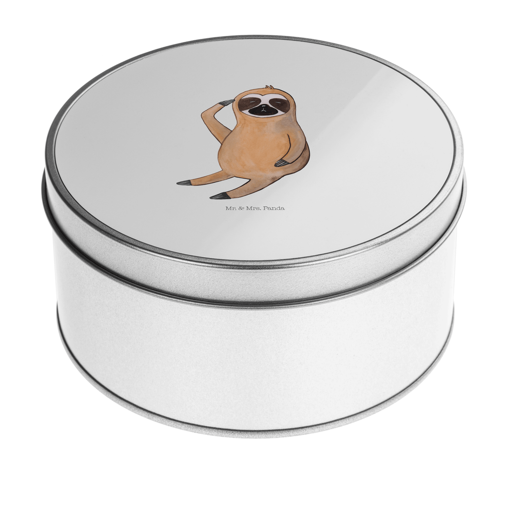 Blechdose rund Faultier Vogel zeigen Metalldose, Keksdose, Dose, Vorratsdose, Geschenkbox, Faultier, Faultier Geschenk, Faultier Deko, Faultiere, faul, Lieblingstier, Spinner, früher Vogel, der frühe Vogel, Frühaufsteher, Morgenmuffel, Vogel, Faultierwelt