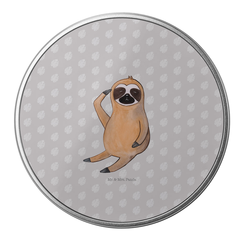 Blechdose rund Faultier Vogel zeigen Metalldose, Keksdose, Dose, Vorratsdose, Geschenkbox, Faultier, Faultier Geschenk, Faultier Deko, Faultiere, faul, Lieblingstier, Spinner, früher Vogel, der frühe Vogel, Frühaufsteher, Morgenmuffel, Vogel, Faultierwelt