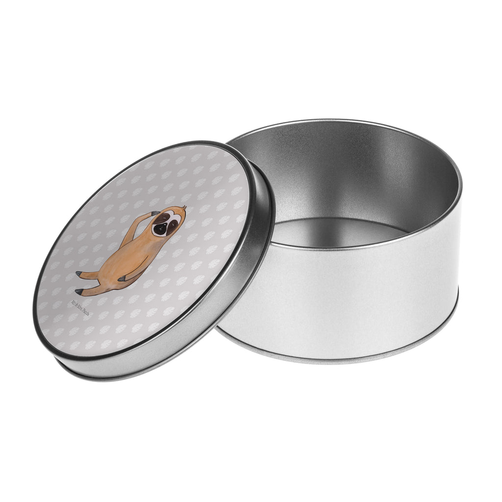 Blechdose rund Faultier Vogel zeigen Metalldose, Keksdose, Dose, Vorratsdose, Geschenkbox, Faultier, Faultier Geschenk, Faultier Deko, Faultiere, faul, Lieblingstier, Spinner, früher Vogel, der frühe Vogel, Frühaufsteher, Morgenmuffel, Vogel, Faultierwelt