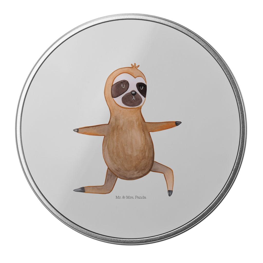 Blechdose rund Faultier  Yoga Metalldose, Keksdose, Dose, Vorratsdose, Geschenkbox, Faultier, Faultier Geschenk, Faultier Deko, Faultiere, faul, Lieblingstier, Yoga, Namaste, Krieger, Yogaübungen, Meditation, Atmung, Gelassenheit, Entspannung