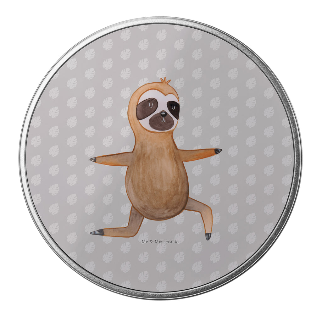 Blechdose rund Faultier  Yoga Metalldose, Keksdose, Dose, Vorratsdose, Geschenkbox, Faultier, Faultier Geschenk, Faultier Deko, Faultiere, faul, Lieblingstier, Yoga, Namaste, Krieger, Yogaübungen, Meditation, Atmung, Gelassenheit, Entspannung