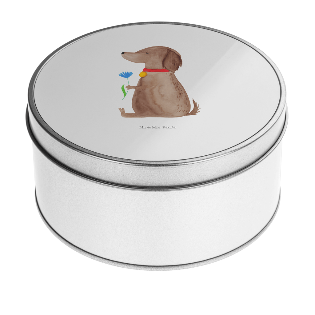 Blechdose rund Hund Blume Metalldose, Keksdose, Dose, Vorratsdose, Geschenkbox, Hund, Hundemotiv, Haustier, Hunderasse, Tierliebhaber, Hundebesitzer, Sprüche, Hunde, Frauchen, Hundeliebe
