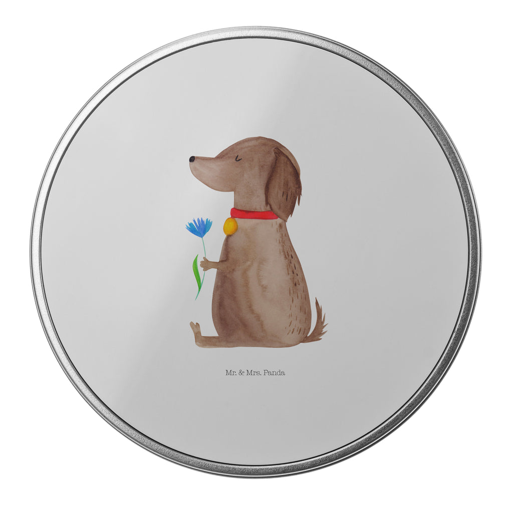 Blechdose rund Hund Blume Metalldose, Keksdose, Dose, Vorratsdose, Geschenkbox, Hund, Hundemotiv, Haustier, Hunderasse, Tierliebhaber, Hundebesitzer, Sprüche, Hunde, Frauchen, Hundeliebe