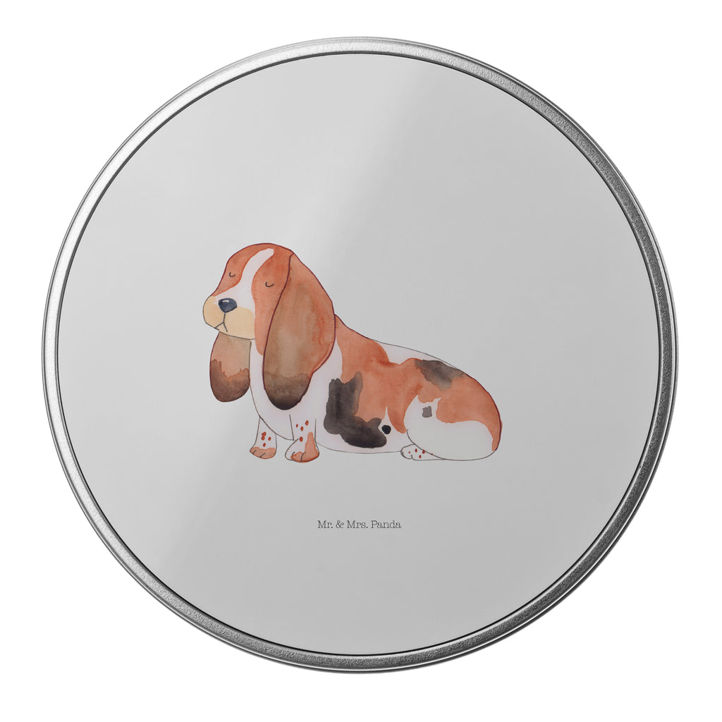 Blechdose rund Hund Basset Hound Metalldose, Keksdose, Dose, Vorratsdose, Geschenkbox, Hund, Hundemotiv, Haustier, Hunderasse, Tierliebhaber, Hundebesitzer, Sprüche, Basset Hound, Basset, Hundeliebe, kinderlos