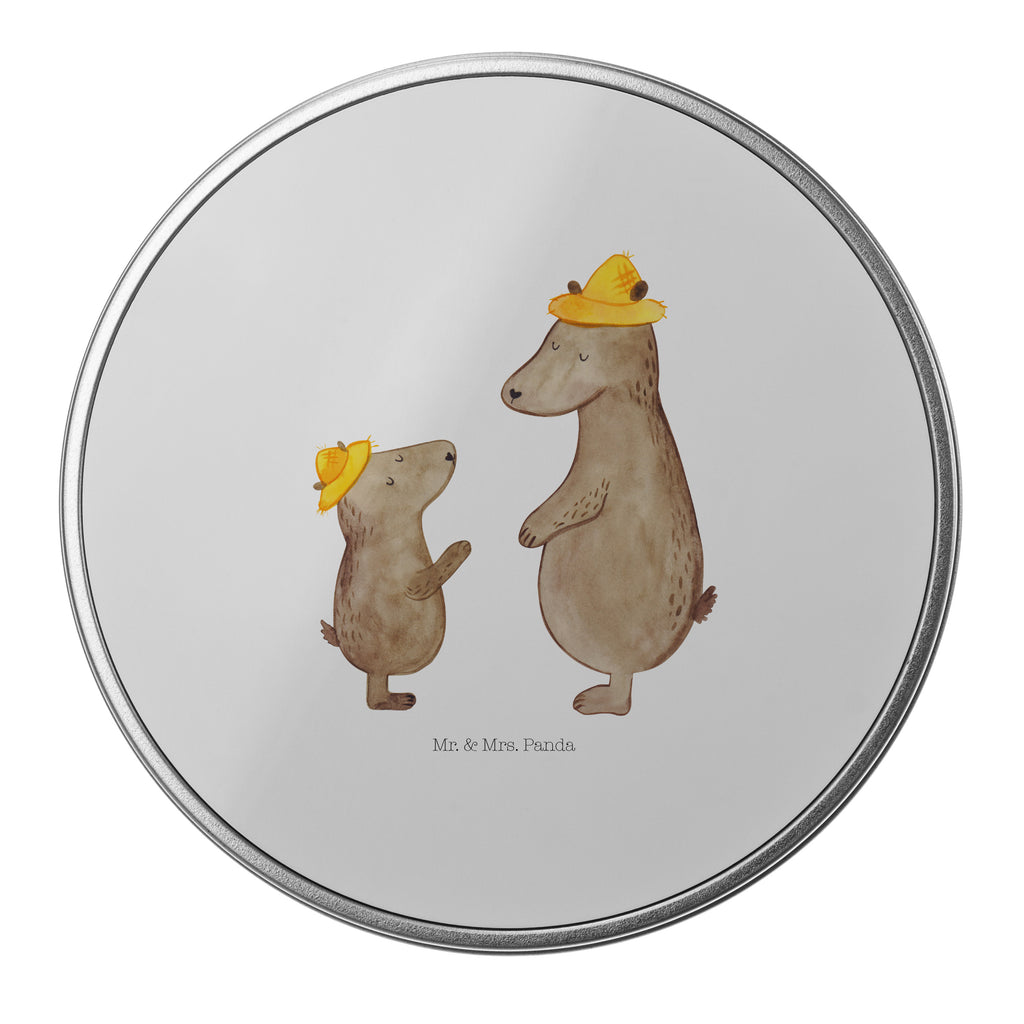 Blechdose rund Bären mit Hut Metalldose, Keksdose, Dose, Vorratsdose, Geschenkbox, Familie, Vatertag, Muttertag, Bruder, Schwester, Mama, Papa, Oma, Opa, Bär, Bären, Vater, Papi, Paps, Dad, Daddy, Lieblingsmensch, Sohn, Söhne, Kind, Kinder, Vater-Sohn, Family, Vorbild