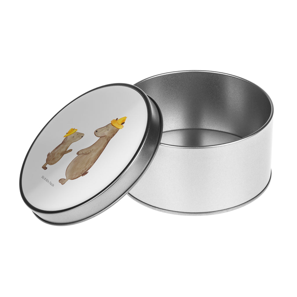Blechdose rund Bären mit Hut Metalldose, Keksdose, Dose, Vorratsdose, Geschenkbox, Familie, Vatertag, Muttertag, Bruder, Schwester, Mama, Papa, Oma, Opa, Bär, Bären, Vater, Papi, Paps, Dad, Daddy, Lieblingsmensch, Sohn, Söhne, Kind, Kinder, Vater-Sohn, Family, Vorbild