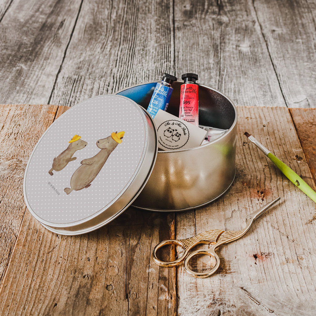 Blechdose rund Bären mit Hut Metalldose, Keksdose, Dose, Vorratsdose, Geschenkbox, Familie, Vatertag, Muttertag, Bruder, Schwester, Mama, Papa, Oma, Opa, Bär, Bären, Vater, Papi, Paps, Dad, Daddy, Lieblingsmensch, Sohn, Söhne, Kind, Kinder, Vater-Sohn, Family, Vorbild