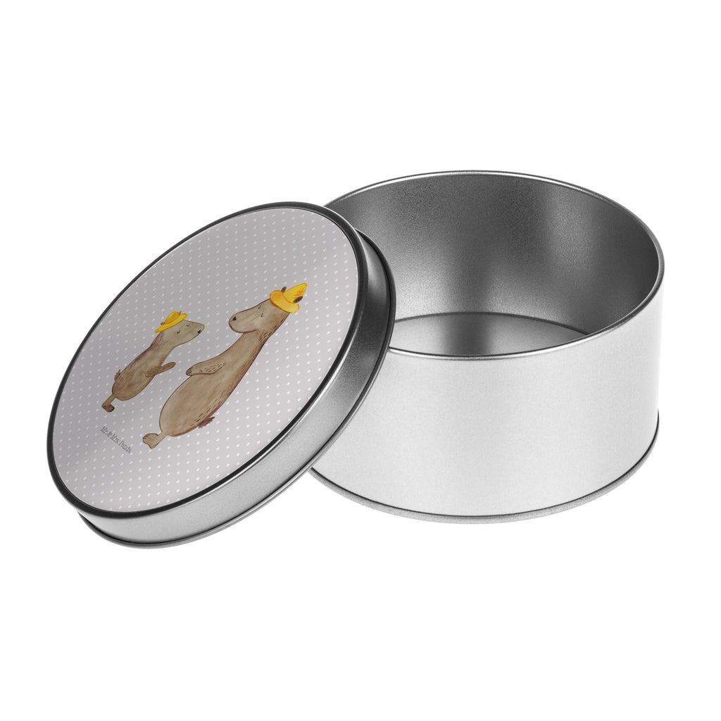 Blechdose rund Bären mit Hut Metalldose, Keksdose, Dose, Vorratsdose, Geschenkbox, Familie, Vatertag, Muttertag, Bruder, Schwester, Mama, Papa, Oma, Opa, Bär, Bären, Vater, Papi, Paps, Dad, Daddy, Lieblingsmensch, Sohn, Söhne, Kind, Kinder, Vater-Sohn, Family, Vorbild
