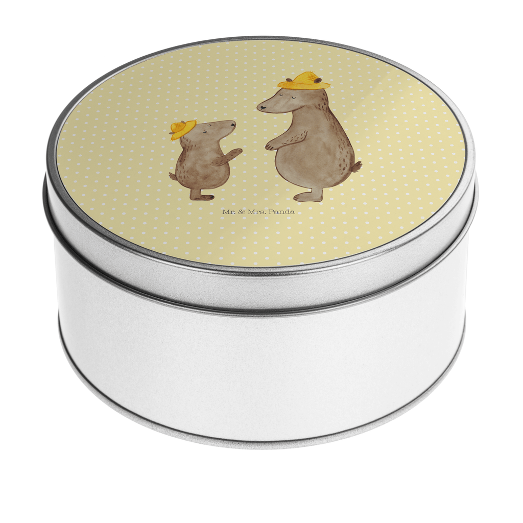 Blechdose rund Bären mit Hut Metalldose, Keksdose, Dose, Vorratsdose, Geschenkbox, Familie, Vatertag, Muttertag, Bruder, Schwester, Mama, Papa, Oma, Opa, Bär, Bären, Vater, Papi, Paps, Dad, Daddy, Lieblingsmensch, Sohn, Söhne, Kind, Kinder, Vater-Sohn, Family, Vorbild