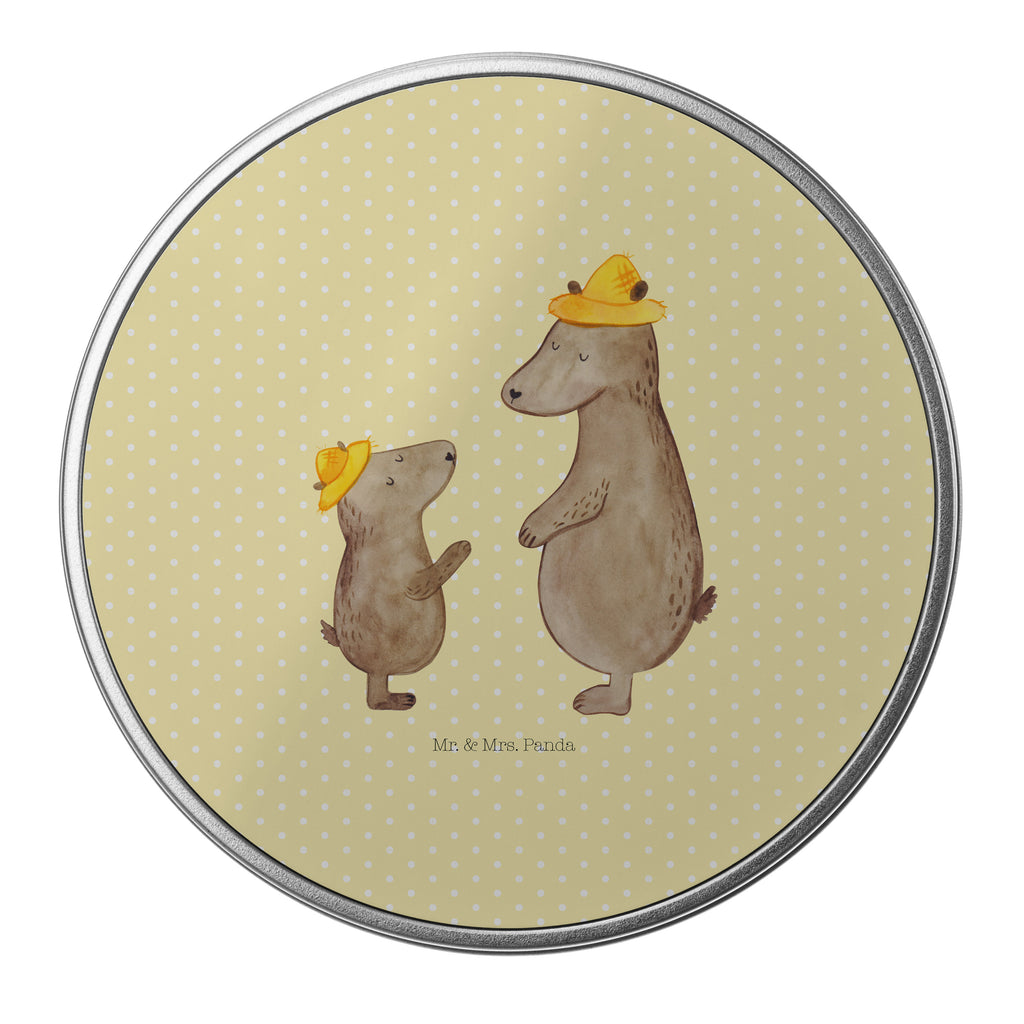 Blechdose rund Bären mit Hut Metalldose, Keksdose, Dose, Vorratsdose, Geschenkbox, Familie, Vatertag, Muttertag, Bruder, Schwester, Mama, Papa, Oma, Opa, Bär, Bären, Vater, Papi, Paps, Dad, Daddy, Lieblingsmensch, Sohn, Söhne, Kind, Kinder, Vater-Sohn, Family, Vorbild