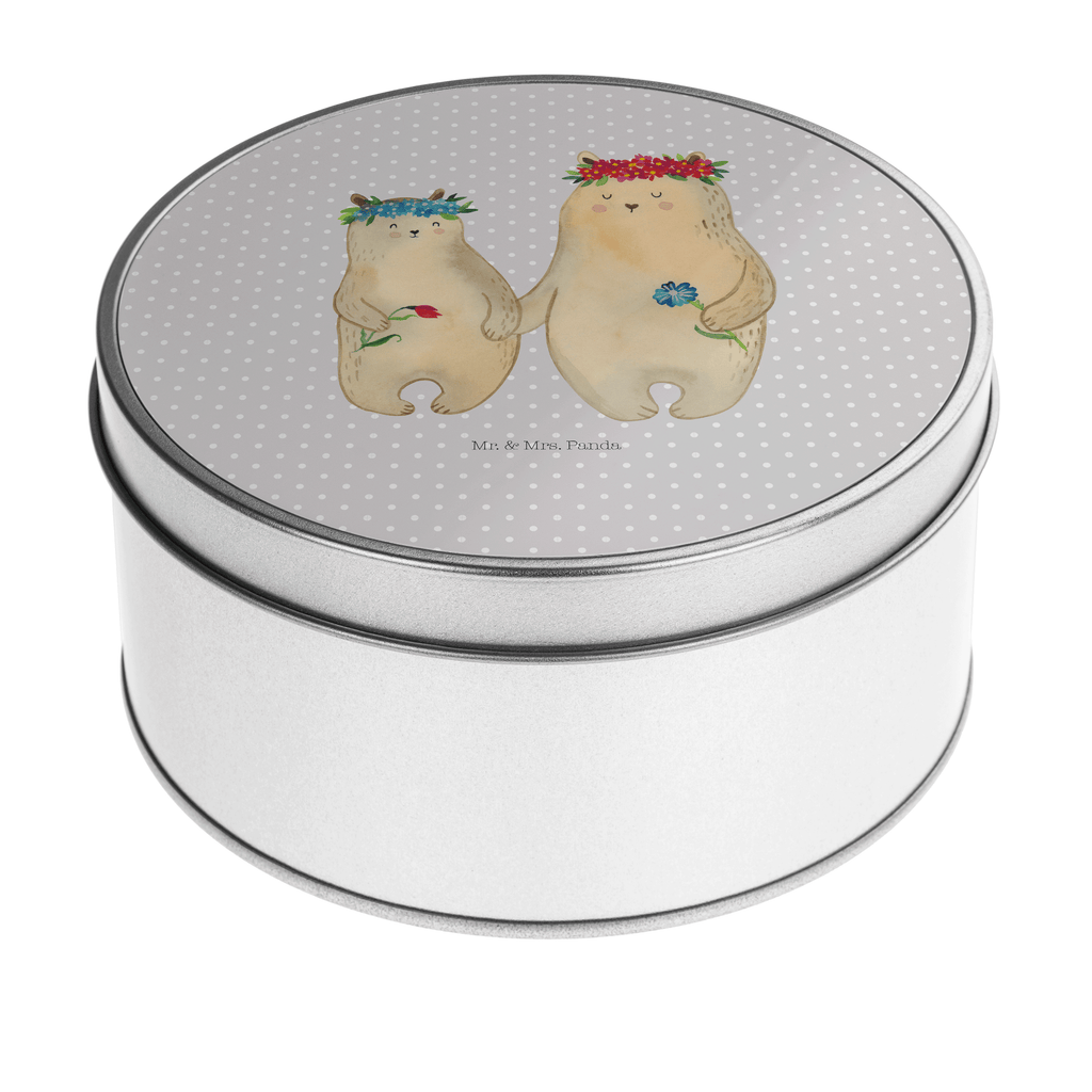 Blechdose rund Bären mit Blumenkranz Metalldose, Keksdose, Dose, Vorratsdose, Geschenkbox, Familie, Vatertag, Muttertag, Bruder, Schwester, Mama, Papa, Oma, Opa, Bär, Bären, Mutter, Mutti, Mami, Lieblingsmensch, Lieblingsmama, beste Mutter, weltbeste Mama, Geschenk Mama. Muttertag, Tochter, Kind, Kinder, Töchter, Family, Vorbild