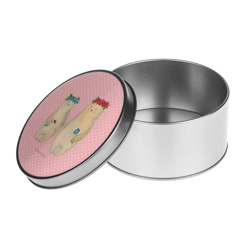Blechdose rund Bären mit Blumenkranz Metalldose, Keksdose, Dose, Vorratsdose, Geschenkbox, Familie, Vatertag, Muttertag, Bruder, Schwester, Mama, Papa, Oma, Opa, Bär, Bären, Mutter, Mutti, Mami, Lieblingsmensch, Lieblingsmama, beste Mutter, weltbeste Mama, Geschenk Mama. Muttertag, Tochter, Kind, Kinder, Töchter, Family, Vorbild