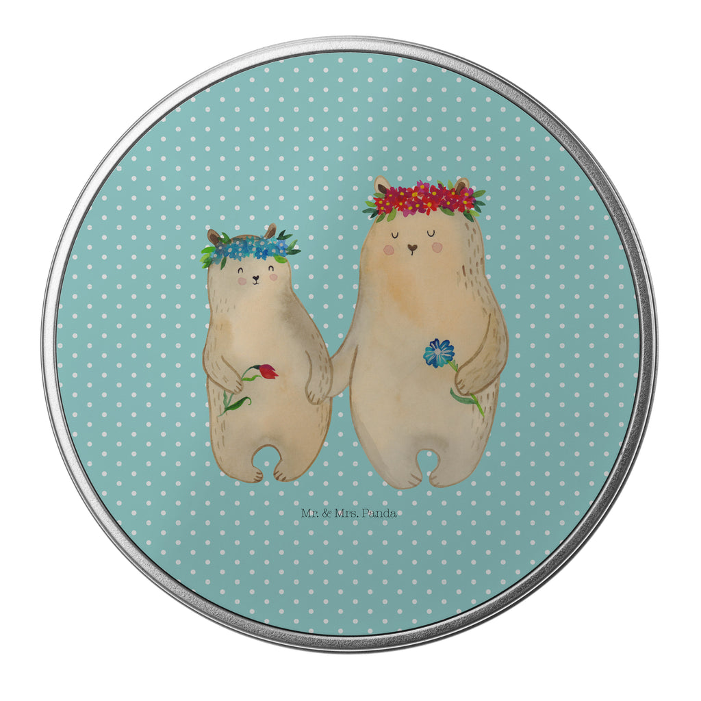 Blechdose rund Bären mit Blumenkranz Metalldose, Keksdose, Dose, Vorratsdose, Geschenkbox, Familie, Vatertag, Muttertag, Bruder, Schwester, Mama, Papa, Oma, Opa, Bär, Bären, Mutter, Mutti, Mami, Lieblingsmensch, Lieblingsmama, beste Mutter, weltbeste Mama, Geschenk Mama. Muttertag, Tochter, Kind, Kinder, Töchter, Family, Vorbild