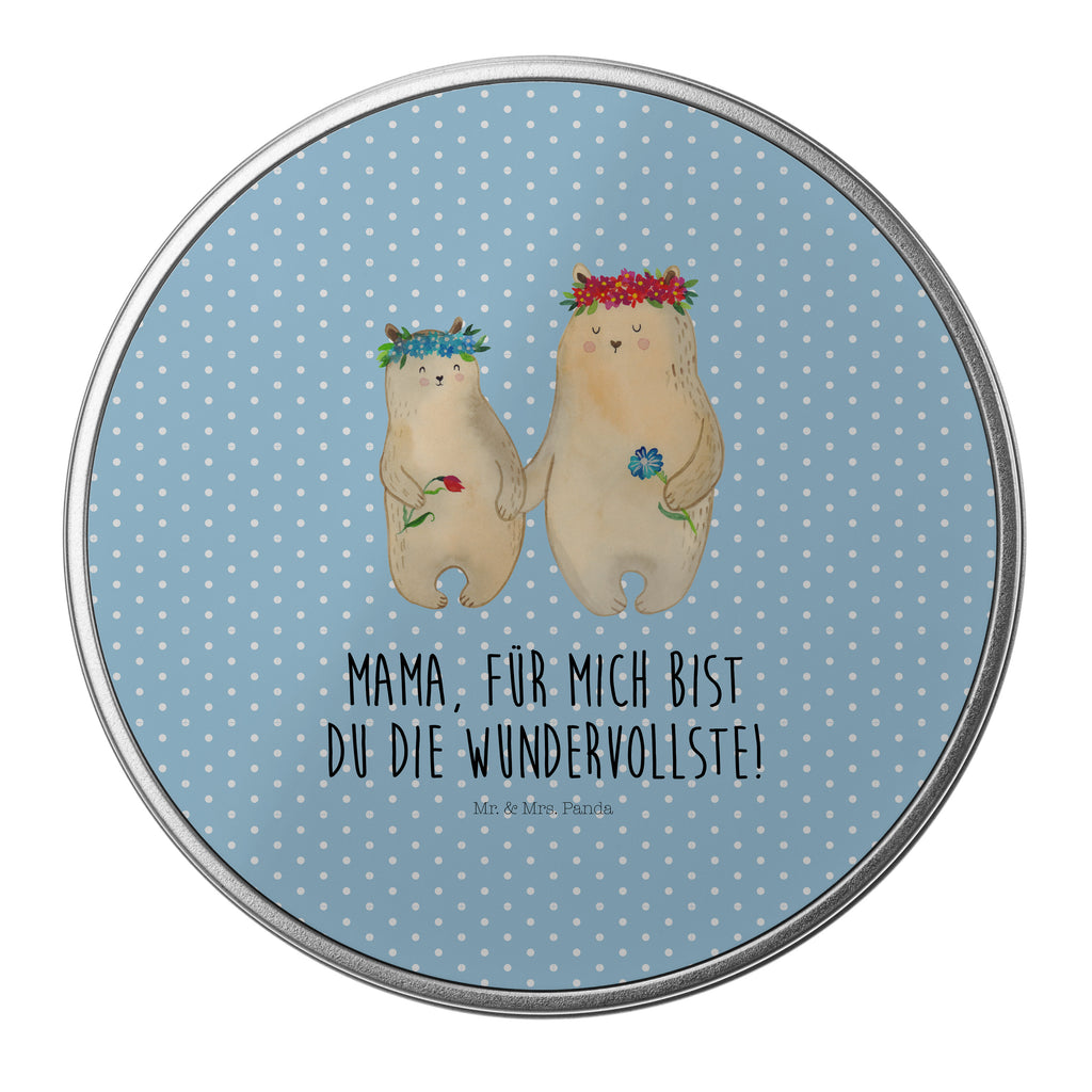 Blechdose rund Bären mit Blumenkranz Metalldose, Keksdose, Dose, Vorratsdose, Geschenkbox, Familie, Vatertag, Muttertag, Bruder, Schwester, Mama, Papa, Oma, Opa, Bär, Bären, Mutter, Mutti, Mami, Lieblingsmensch, Lieblingsmama, beste Mutter, weltbeste Mama, Geschenk Mama. Muttertag, Tochter, Kind, Kinder, Töchter, Family, Vorbild