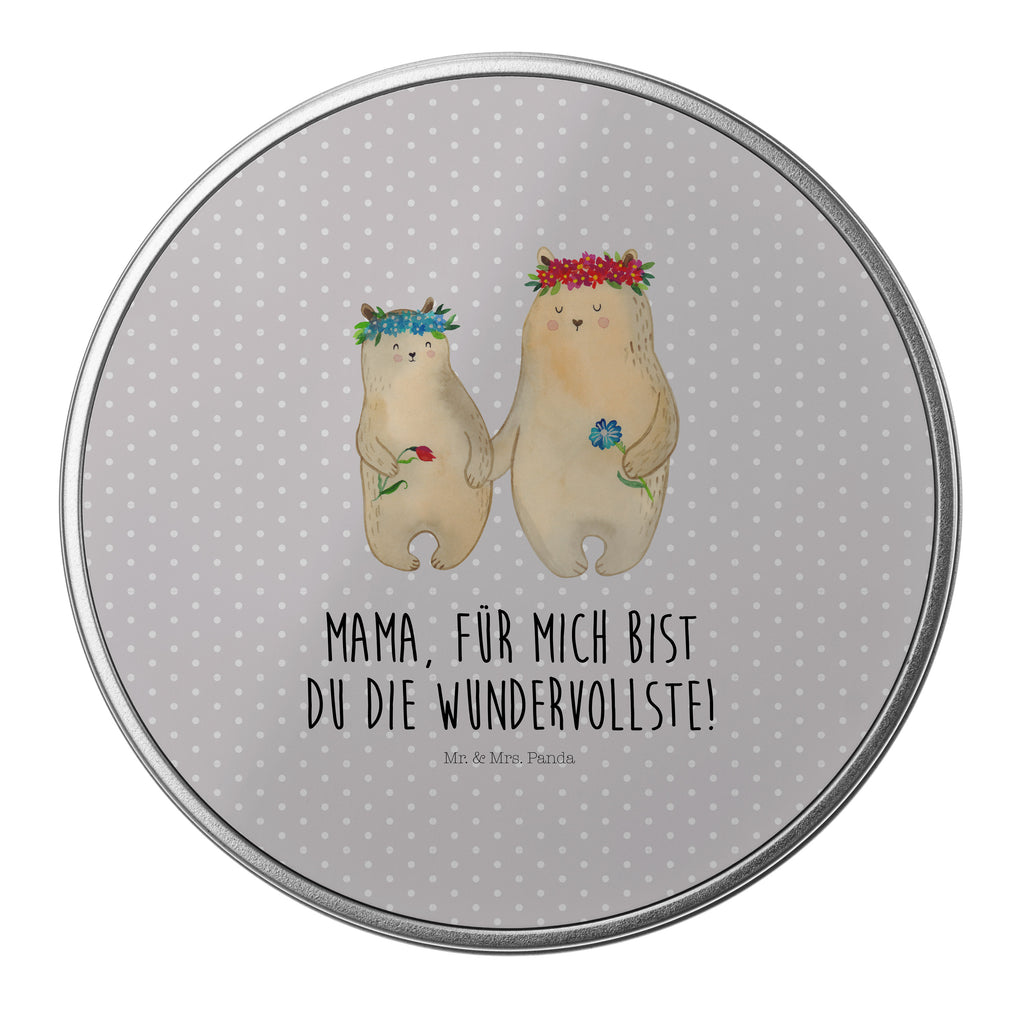 Blechdose rund Bären mit Blumenkranz Metalldose, Keksdose, Dose, Vorratsdose, Geschenkbox, Familie, Vatertag, Muttertag, Bruder, Schwester, Mama, Papa, Oma, Opa, Bär, Bären, Mutter, Mutti, Mami, Lieblingsmensch, Lieblingsmama, beste Mutter, weltbeste Mama, Geschenk Mama. Muttertag, Tochter, Kind, Kinder, Töchter, Family, Vorbild