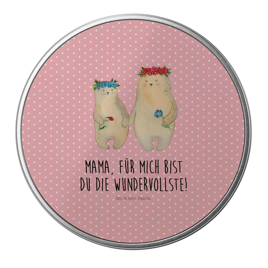 Blechdose rund Bären mit Blumenkranz Metalldose, Keksdose, Dose, Vorratsdose, Geschenkbox, Familie, Vatertag, Muttertag, Bruder, Schwester, Mama, Papa, Oma, Opa, Bär, Bären, Mutter, Mutti, Mami, Lieblingsmensch, Lieblingsmama, beste Mutter, weltbeste Mama, Geschenk Mama. Muttertag, Tochter, Kind, Kinder, Töchter, Family, Vorbild