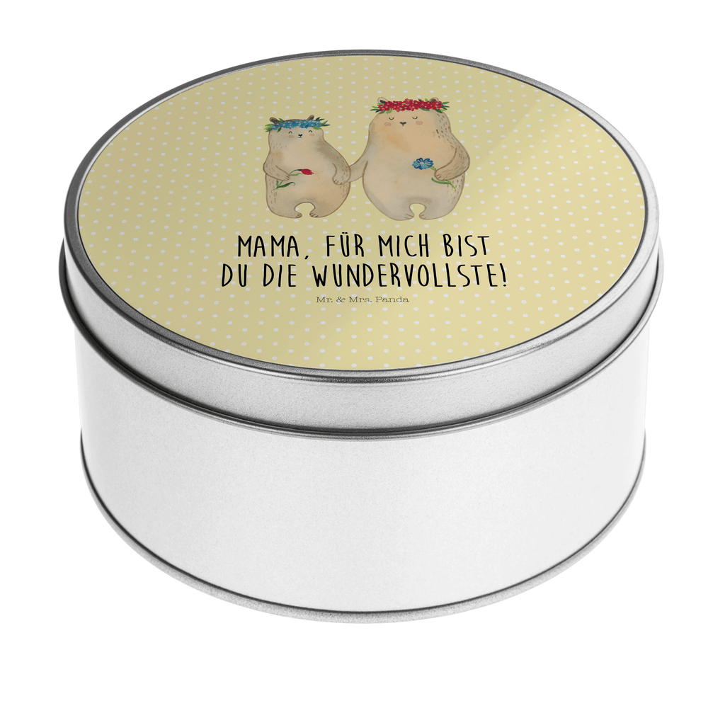 Blechdose rund Bären mit Blumenkranz Metalldose, Keksdose, Dose, Vorratsdose, Geschenkbox, Familie, Vatertag, Muttertag, Bruder, Schwester, Mama, Papa, Oma, Opa, Bär, Bären, Mutter, Mutti, Mami, Lieblingsmensch, Lieblingsmama, beste Mutter, weltbeste Mama, Geschenk Mama. Muttertag, Tochter, Kind, Kinder, Töchter, Family, Vorbild