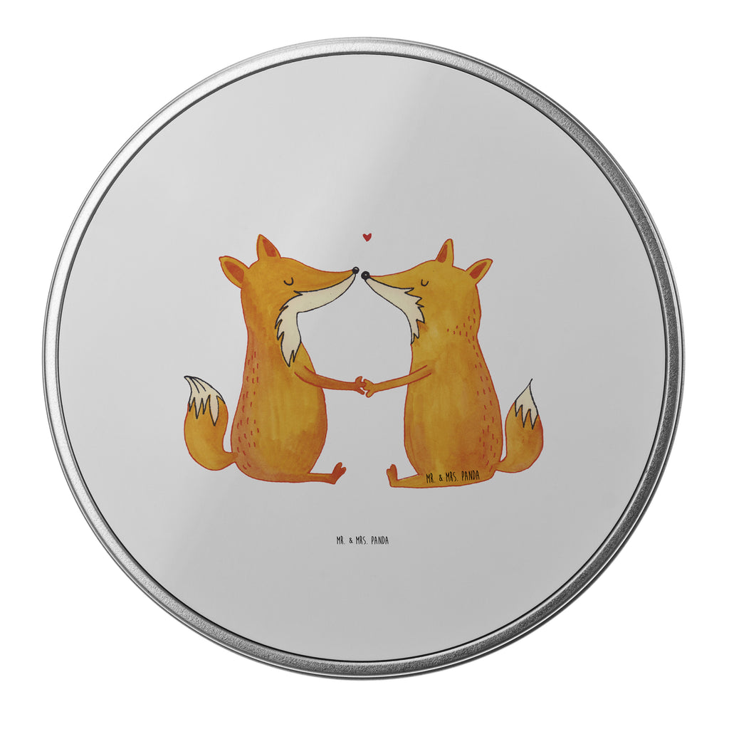 Blechdose rund Füchse Liebe Metalldose, Keksdose, Dose, Vorratsdose, Geschenkbox, Fuchs, Füchse, Fox, Liebe, Liebespaar, Paar, Partner, Freundin, Freund, Ehe, Verlobte, Ehemann, Ehefrau, Liebesbeweis